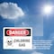 Signmission Chlorine Gas Danger Sign, Vinyl Decal, 10in W x 7in L, 2PK OS-2PACK-DS-D-710-L-2000 - alternate 4